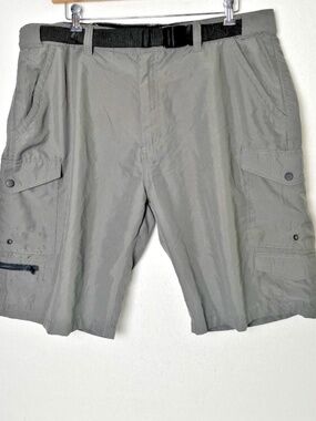 Denali Lightweight Men's Microfiber Hybrid Belted Cargo Shorts Dusty Grey SZ 40